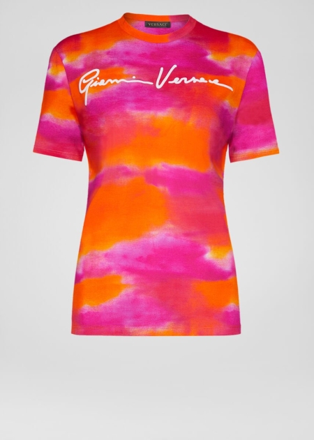 Tricouri Versace GV Signature Tie-Dye Dama | KHJZTLW-87